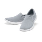 Hellgraue Herren Merinoschuhe Slip On Paar