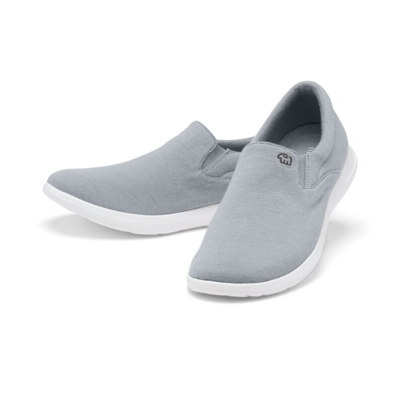 Hellgraue Herren Merinoschuhe Slip On Paar