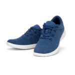 Chaussures merino bleu jean pour hommes Lace Up Paar