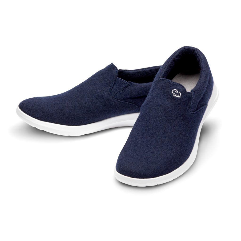 Merino Schuhe Blau Slipper